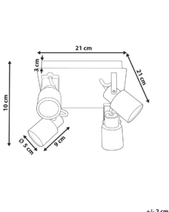 4 lys-spotlight BONTE Justerbar Metal Messing