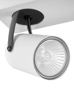 4 lys-spotlight KLIP Hvid Metal Justerbar