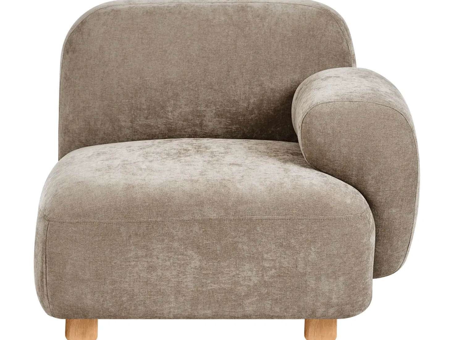 AMLI 3 personers Modulsofa Beige med fodskammel