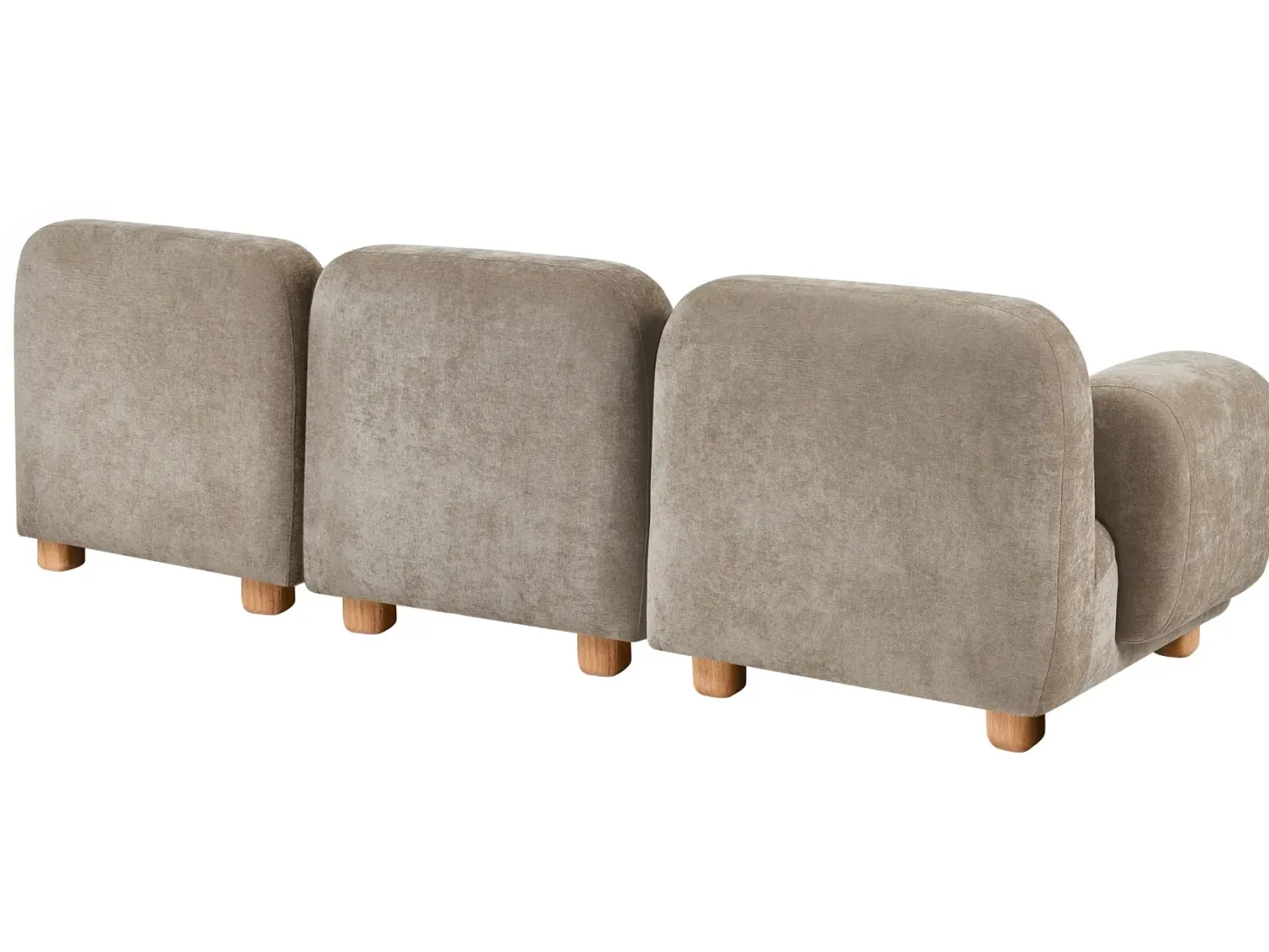 AMLI 3 personers Modulsofa Beige med fodskammel