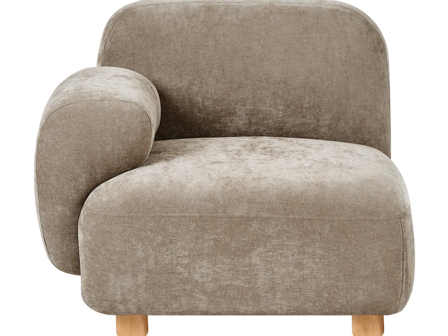 AMLI 3 personers Modulsofa Beige med fodskammel