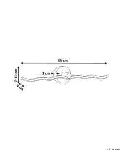 Billede og spejl LED-lys AILETTE Metal Hvid