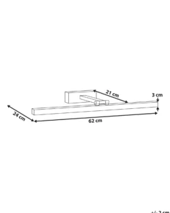 Billede og spejl LED-lys ARROS Metal Sort