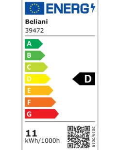 Billede og spejl LED-lys GABAS Metal Sort