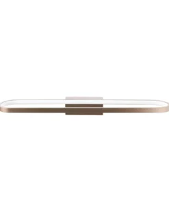 Billede og spejl LED-lys MIDOU Metal Brun