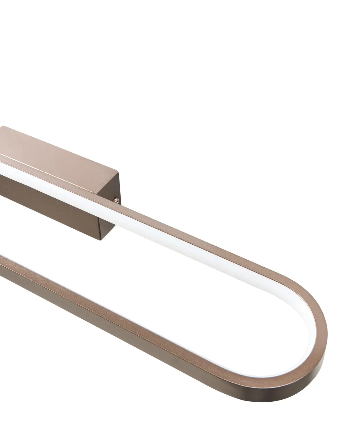 Billede og spejl LED-lys MIDOU Metal Brun