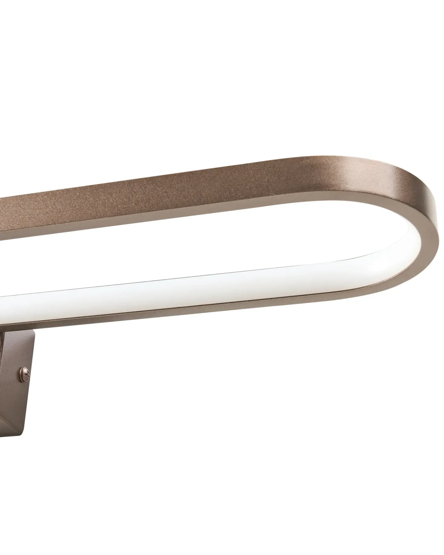 Billede og spejl LED-lys MIDOU Metal Brun