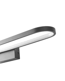 Billede og spejl LED-lys MIDOU Metal Sort