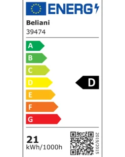 Billede og spejl LED-lys MIDOU Metal Sort