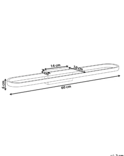 Billede og spejl LED-lys MIDOU Metal Sort