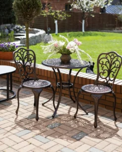 Bistro bord ANDALO 68 cm 68 cm Metal Brun