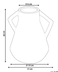 Blomstervase FERMI Keramik 20 cm Sort