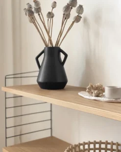 Blomstervase FERMI Keramik 20 cm Sort