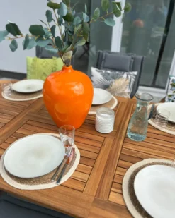 Blomstervase TERRASA Keramik 37 cm Orange