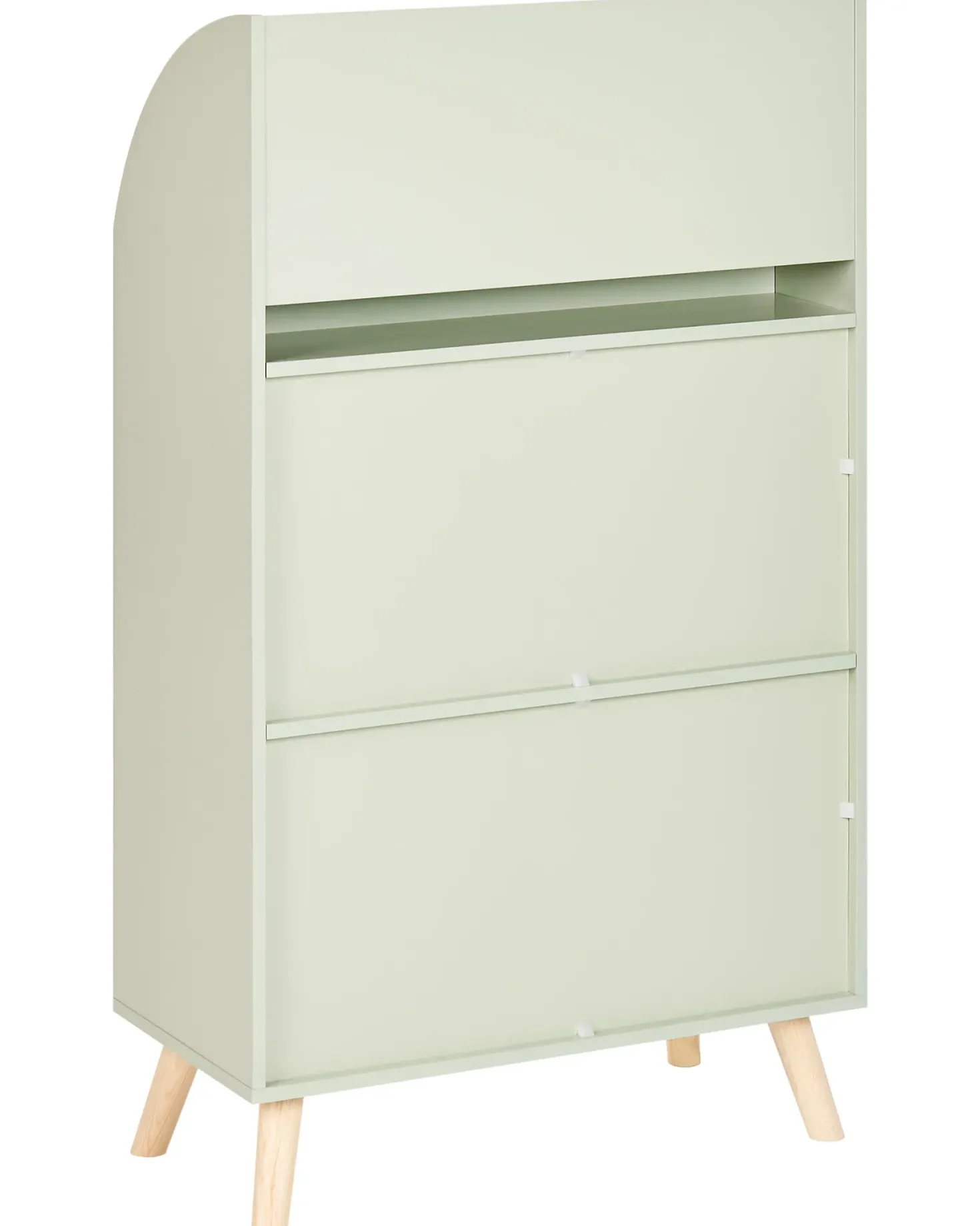 Bogreol med 3 hylder LILOET 102 cm Lysegrøn
