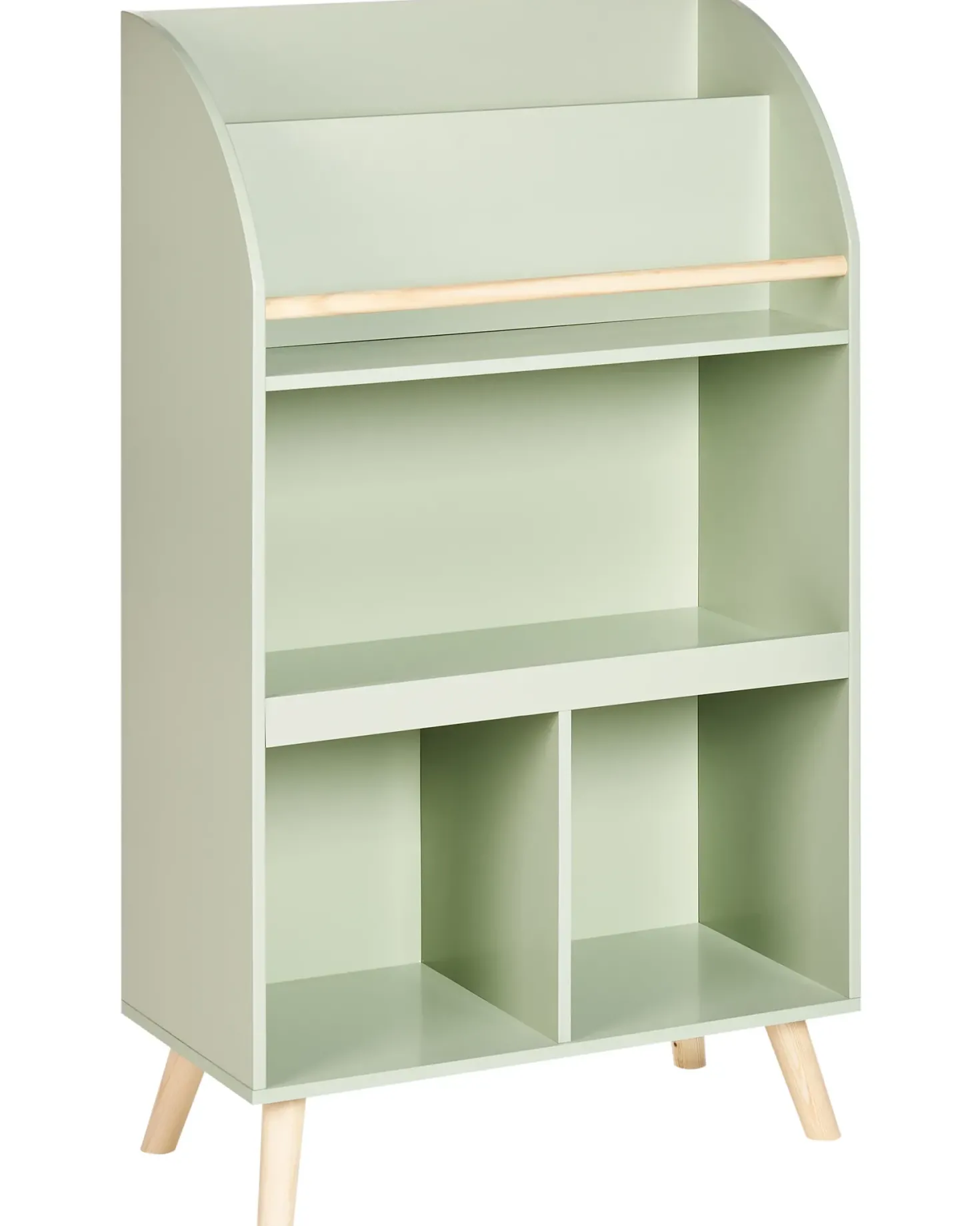 Bogreol med 3 hylder LILOET 102 cm Lysegrøn