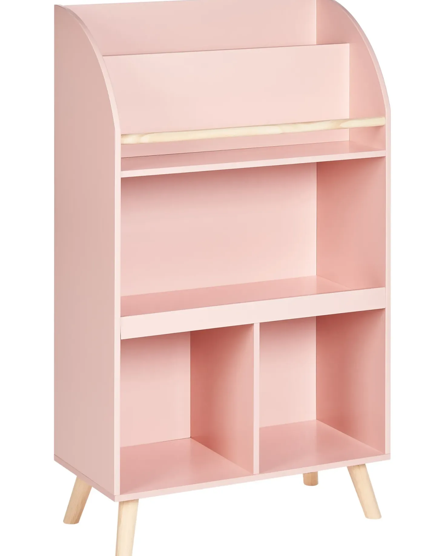 Bogreol med 3 hylder LILOET 102 cm Pastellrosa