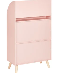Bogreol med 3 hylder LILOET 102 cm Pastellrosa