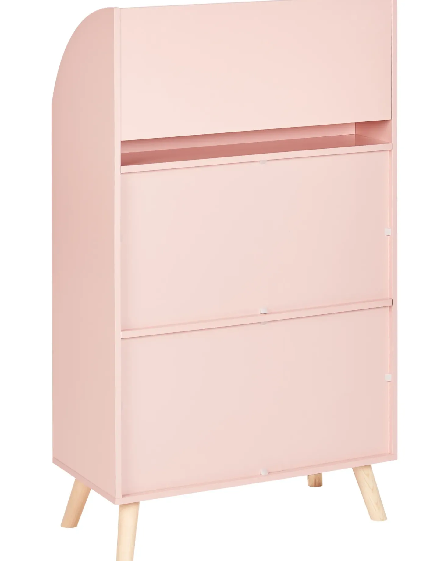 Bogreol med 3 hylder LILOET 102 cm Pastellrosa