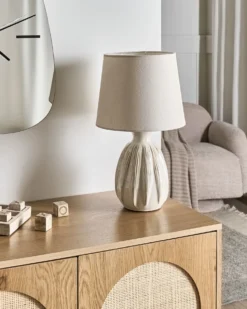 Bordlampe AGUAN Keramik Lys Beige