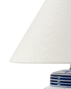 Bordlampe ARUNCA Porcelæn Hvid/blå