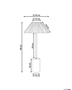 Bordlampe BALUARTE Kunstlinned Beige