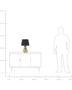 Bordlampe PINEAPPLE Keramik Guld