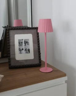 Bordlampe POMBEIRO Metal Pastellrosa