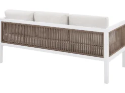 BORELLO 5 personers Loungesæt med bord Hvid Metal