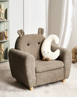 Børnelænestol Hippo MARIBO Boucle Brun