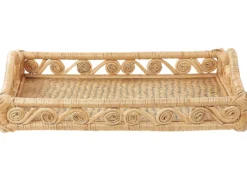Dekorativ bakke CALAYAN Rattan Beige