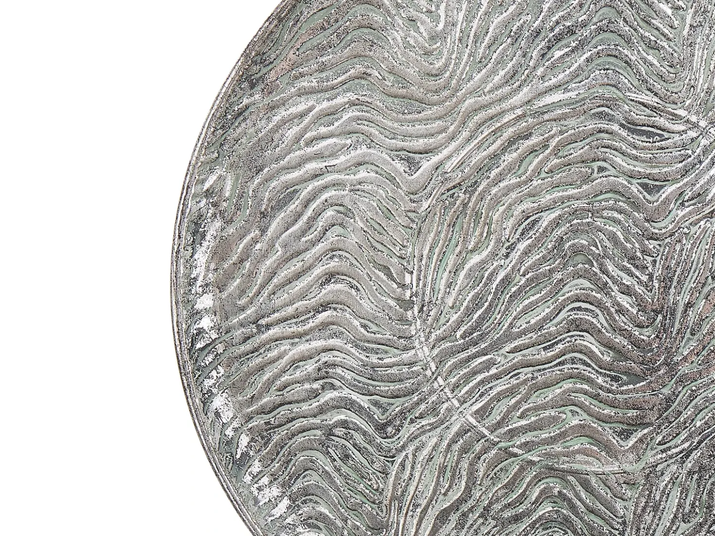 Dekorativ bakke KITNOS Metal Sølv