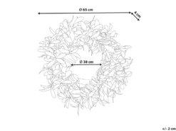 Dekorativ krans DANRUN 65 cm Grøn
