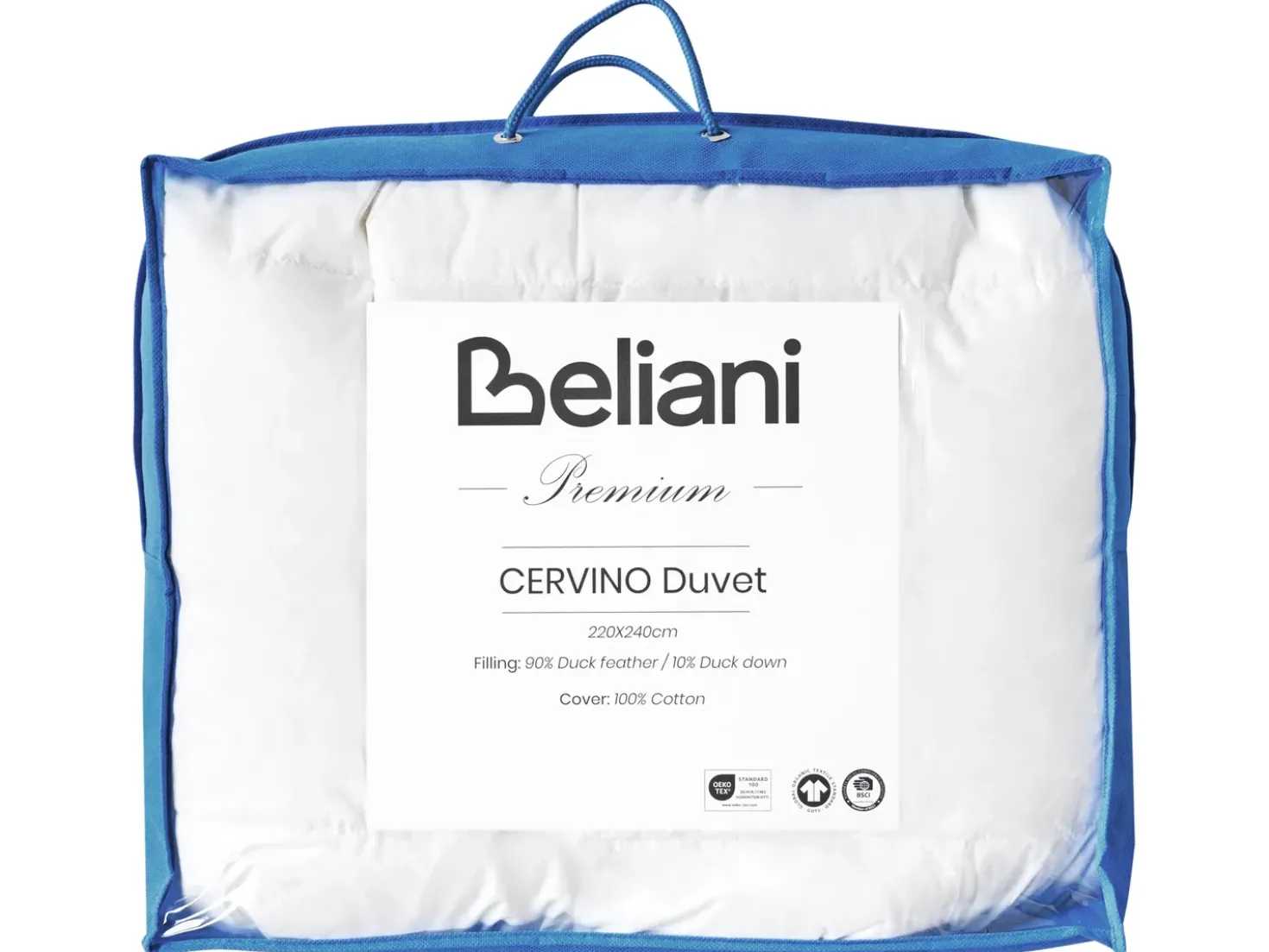 Dyne Andefjer og andedun Let varm CERVINO 220 x 240 cm
