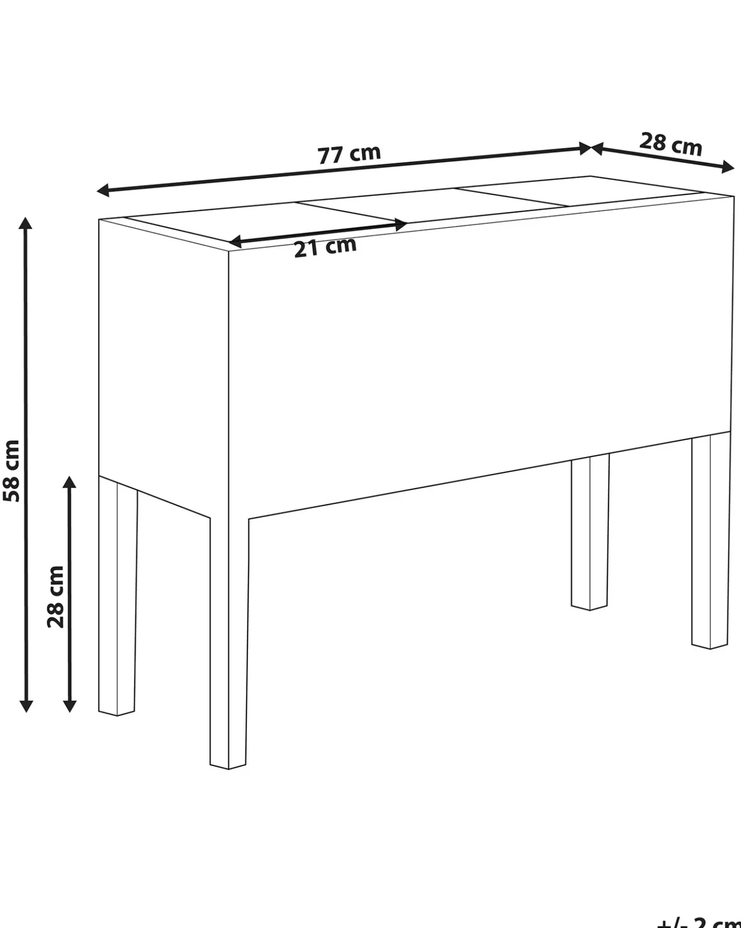 Forhøjet plantekrukke CARAGANA 77 cm Sort PE-rattan