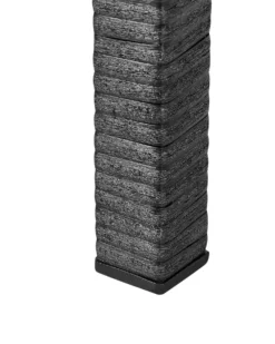 Forhøjet plantekrukke CARAGANA 77 cm Sort PE-rattan