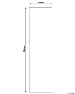 Gulvtæppe ARITAS Sort 80 x 300 cm