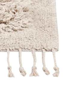 Gulvtæppe BITLIS Lys Beige 80 x 300 cm Bomuld