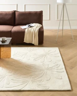 Gulvtæppe CHENNAI Lys Beige 200 x 300 cm Uld
