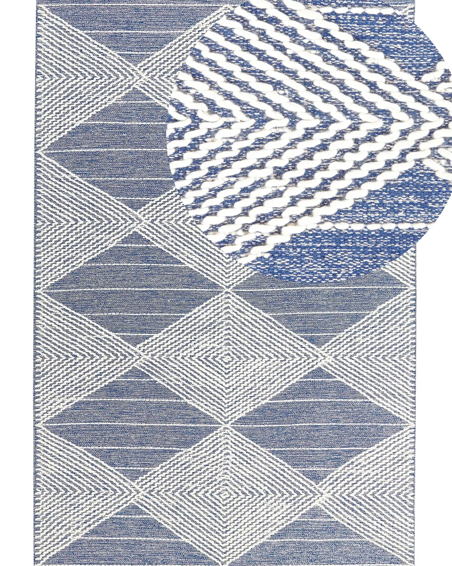 Gulvtæppe DATCA Blå 160 x 230 cm Uld
