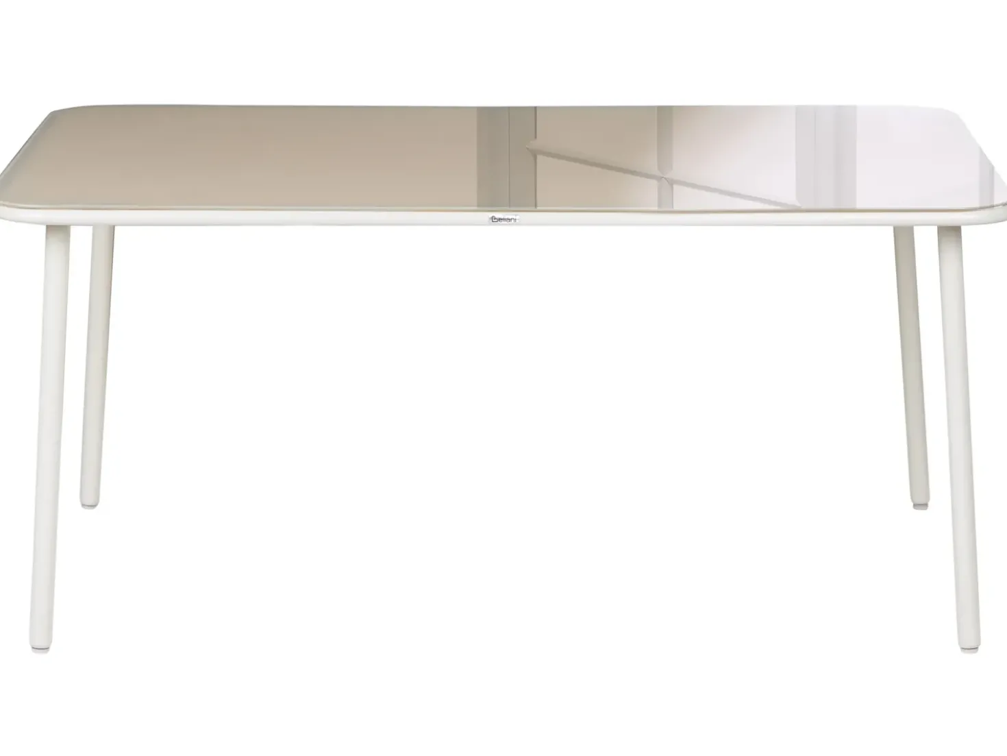 Havebord CARAVINO 160 cm 90 cm Metal Lys Beige