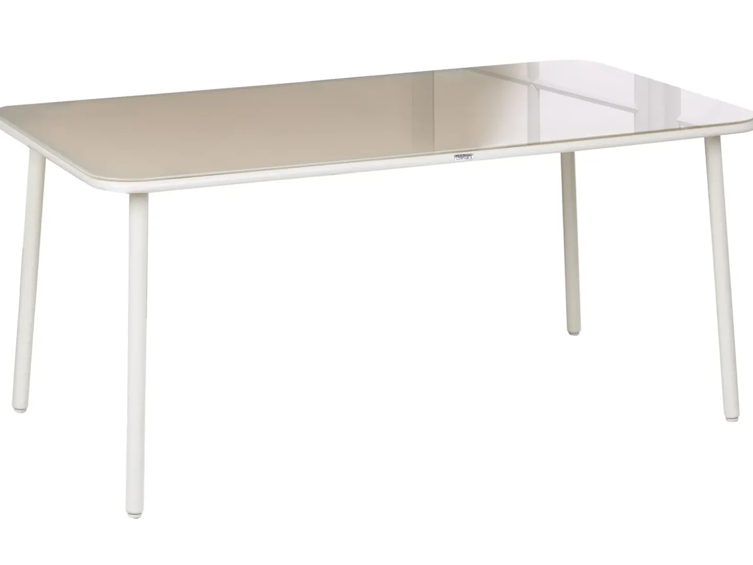 Havebord CARAVINO 160 cm 90 cm Metal Lys Beige