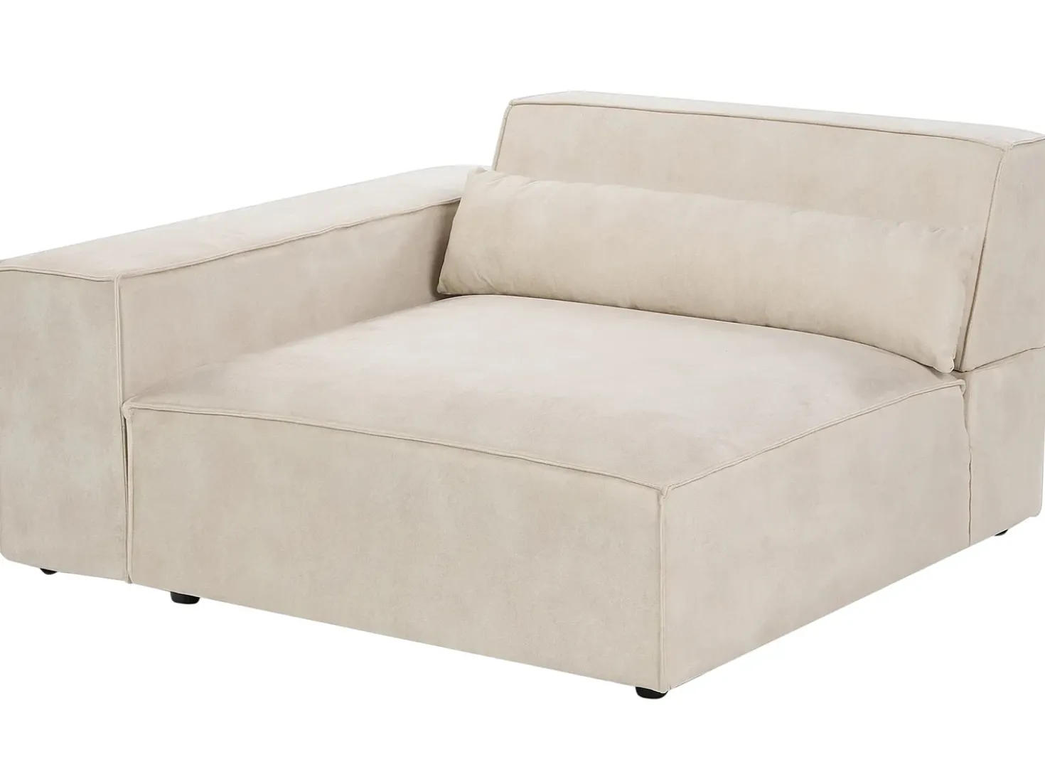 HELLNAR Hjørnemodul Højrevendt Lys Beige Velour