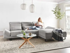 Hjørnesofa 4 personers IKAST Lysegrå Venstrevendt