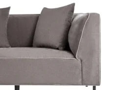 Hjørnesofa 3 personers SATER Chenille Brungrå Højrevendt