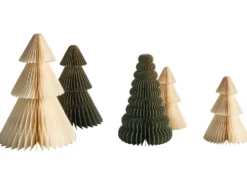 Juledekorationssæt med 5 dele VORMA Juletræ 25 cm Beige/Grøn