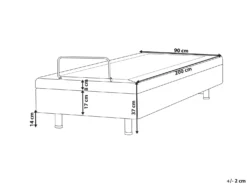 Justerbar seng uden hovedgærde CASTELLAN 90 x 200 cm Beige