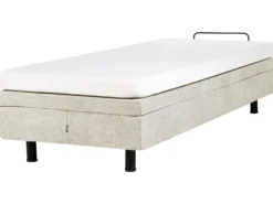 Justerbar seng uden hovedgærde CASTELLAN 90 x 200 cm Beige