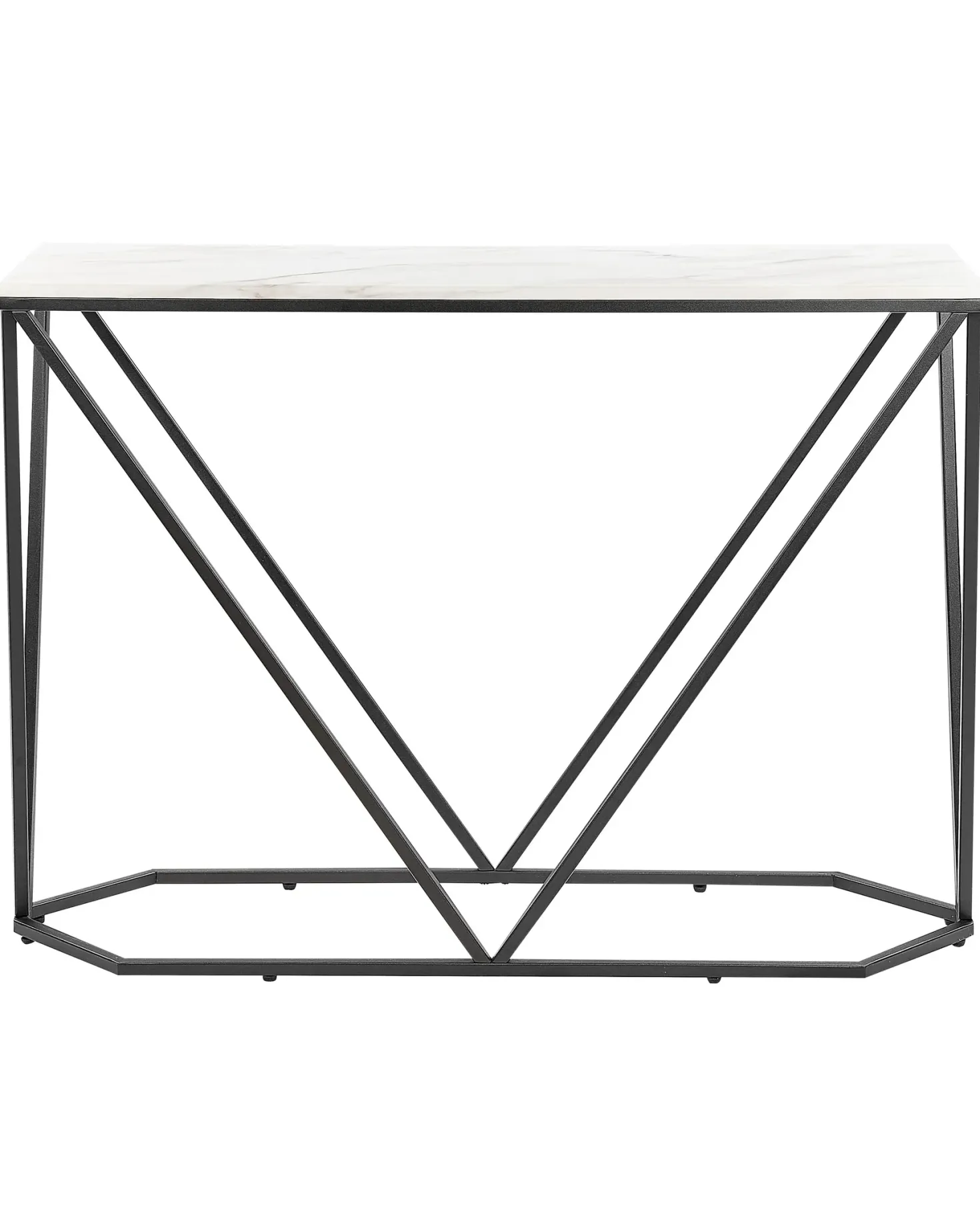 Konsolbord HAZEN Marmor/sort