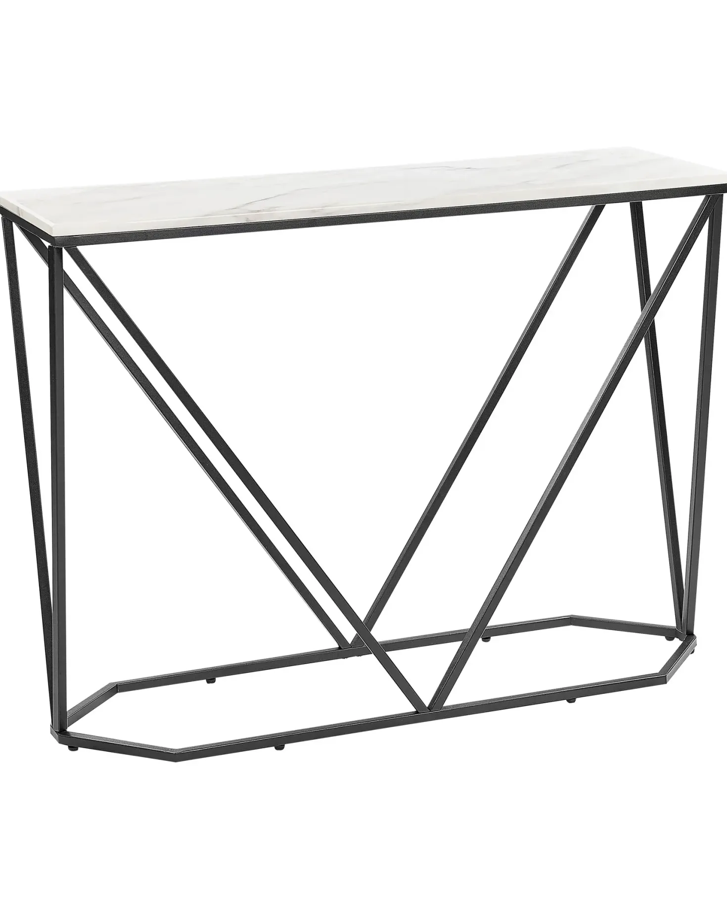 Konsolbord HAZEN Marmor/sort